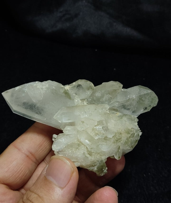 Natural Chlorite quartz Cluster specimen  143 grams