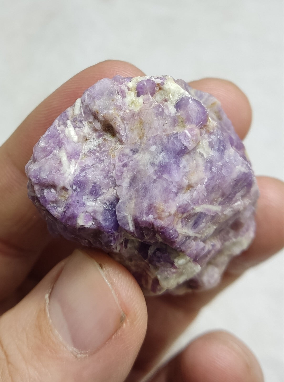 An amazing specimen of fluorescent rough hackmanite chunk 51 grams
