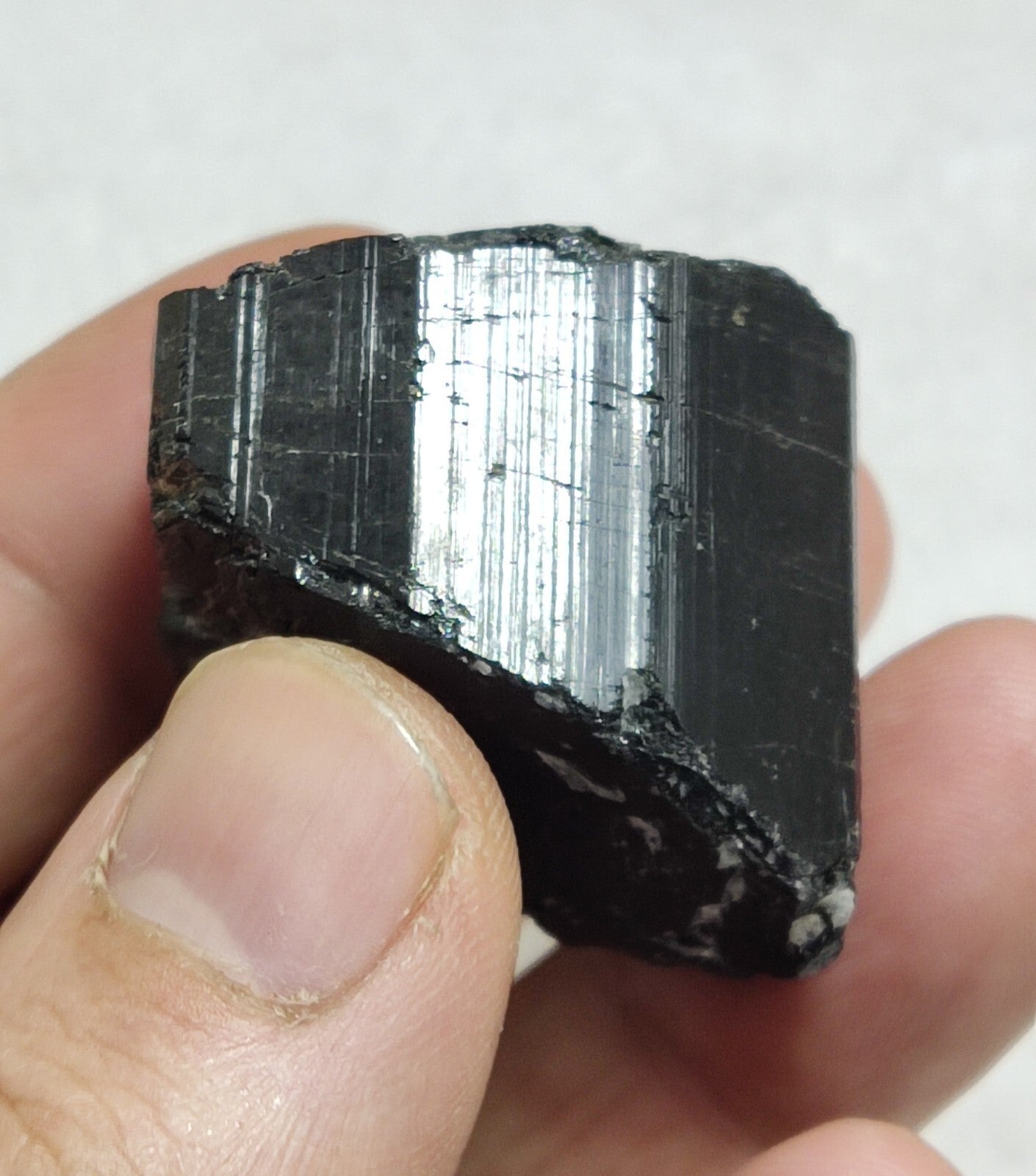 An amazing specimen of terminated black tourmaline 62 grams