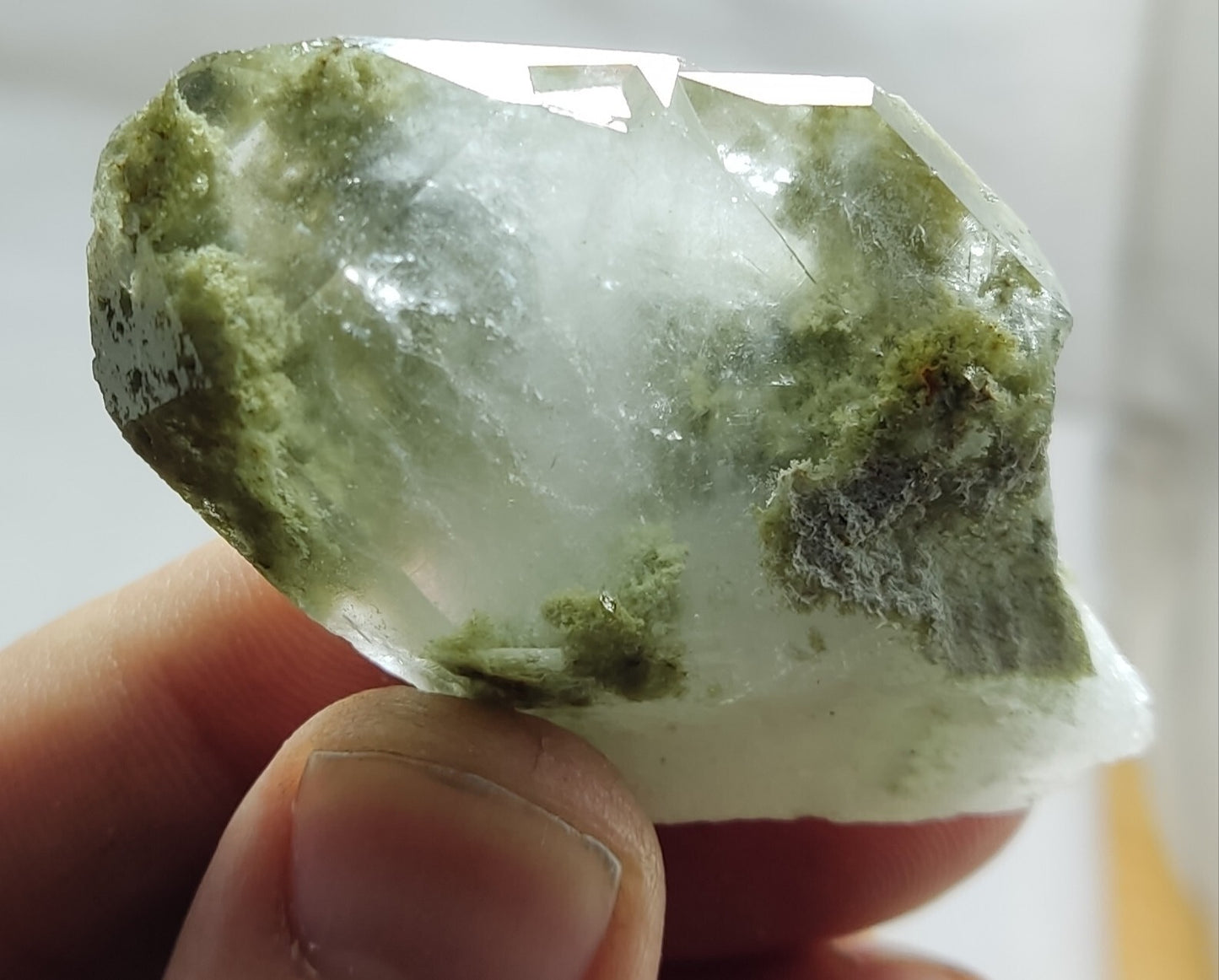 An Aesthetic terminated chlorite Quartz crystal 43 grams