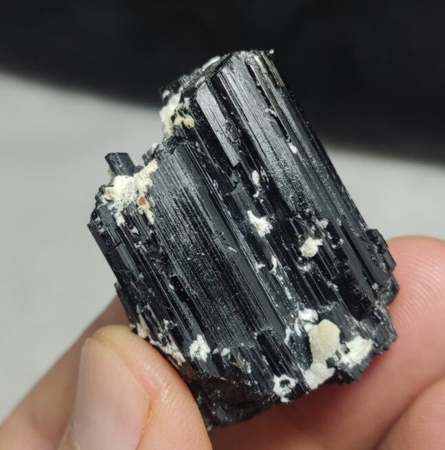 Natural twin Black Tourmalines Crystals 33 grams