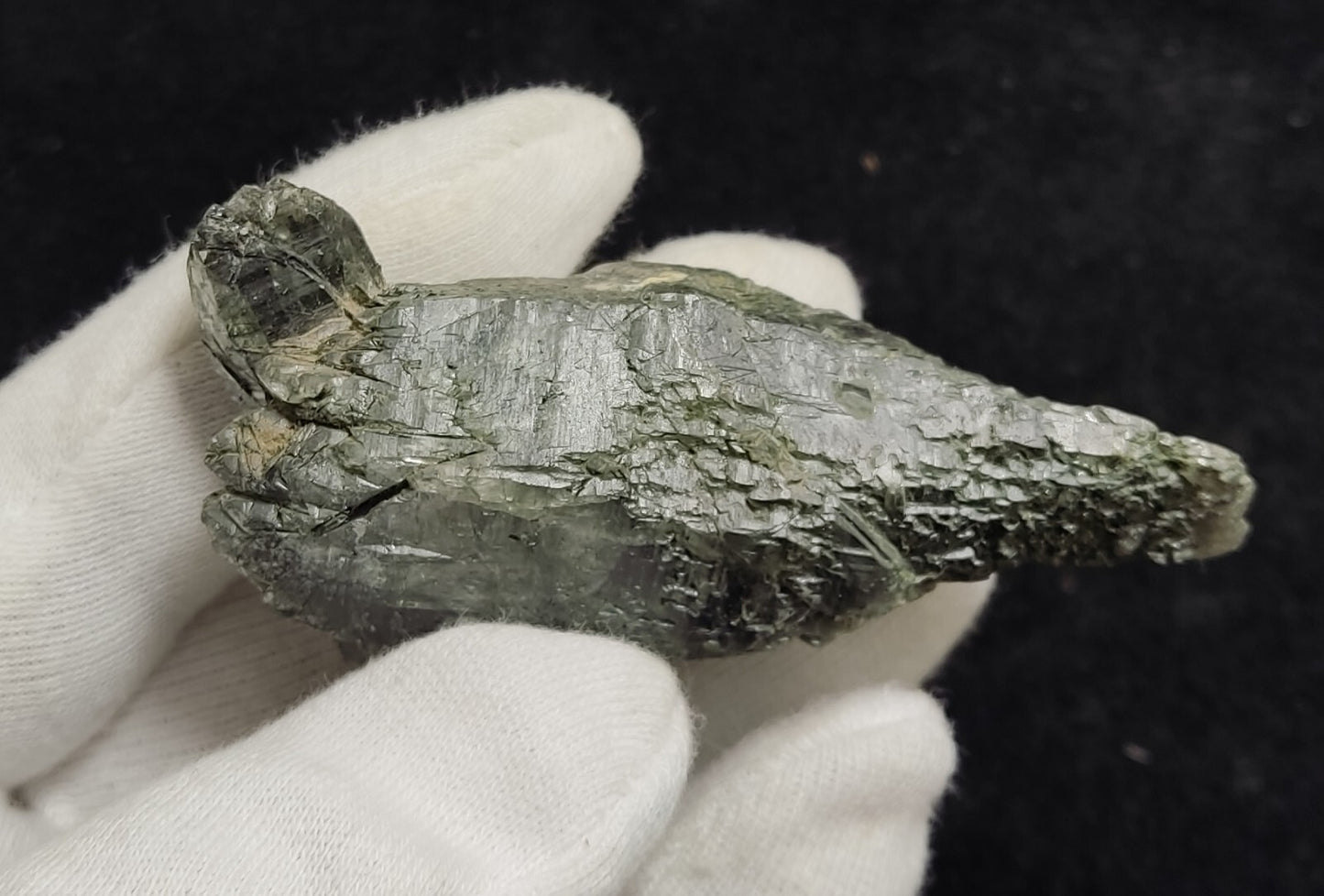 An Aesthetic Natural terminated Chlorite Quartz crystal specimen 91 grams