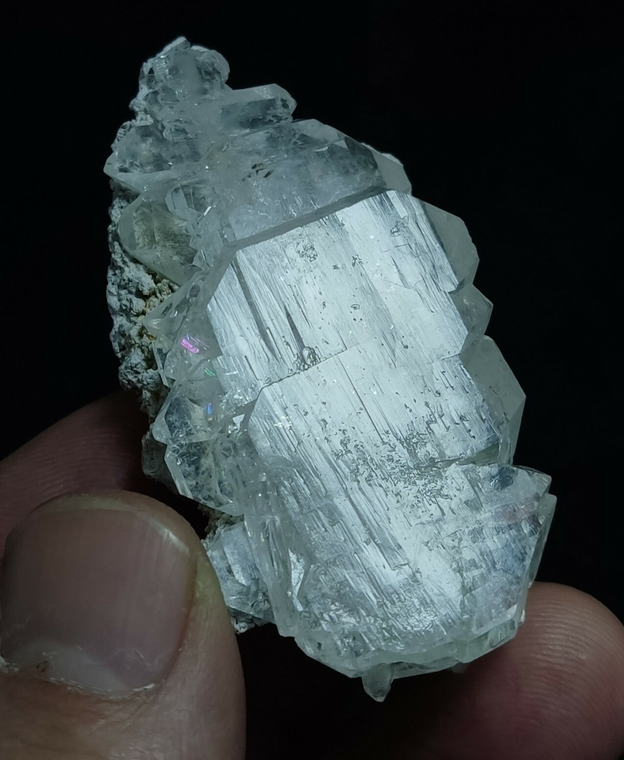 An amazing specimen of terminated faden Quartz crystal on matrix 37.5 grams