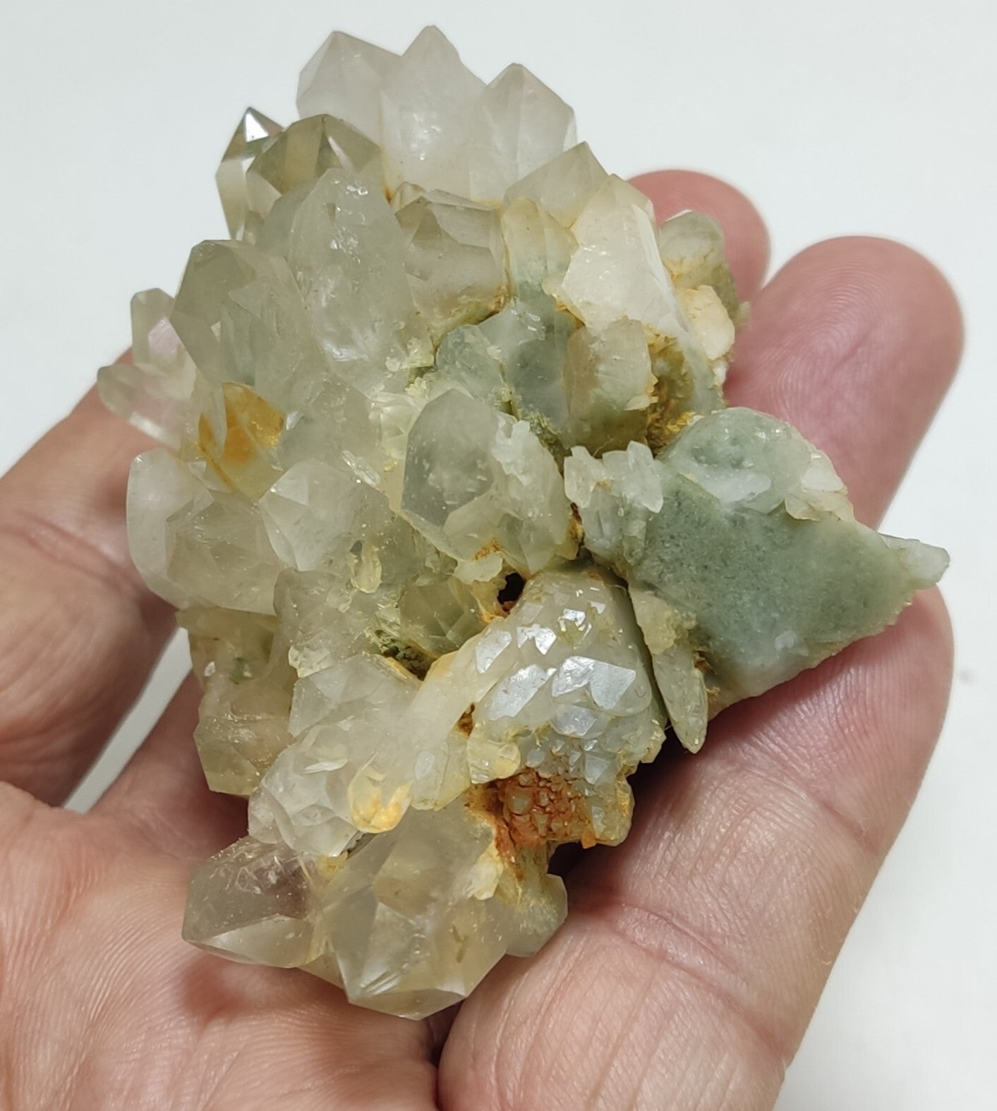 An Aesthetic specimen of chlorite quartz 150 grams