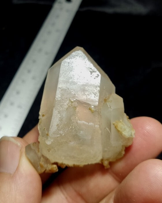 Terminated Quartz Crystal With Amphibole Inclusions 60 grams