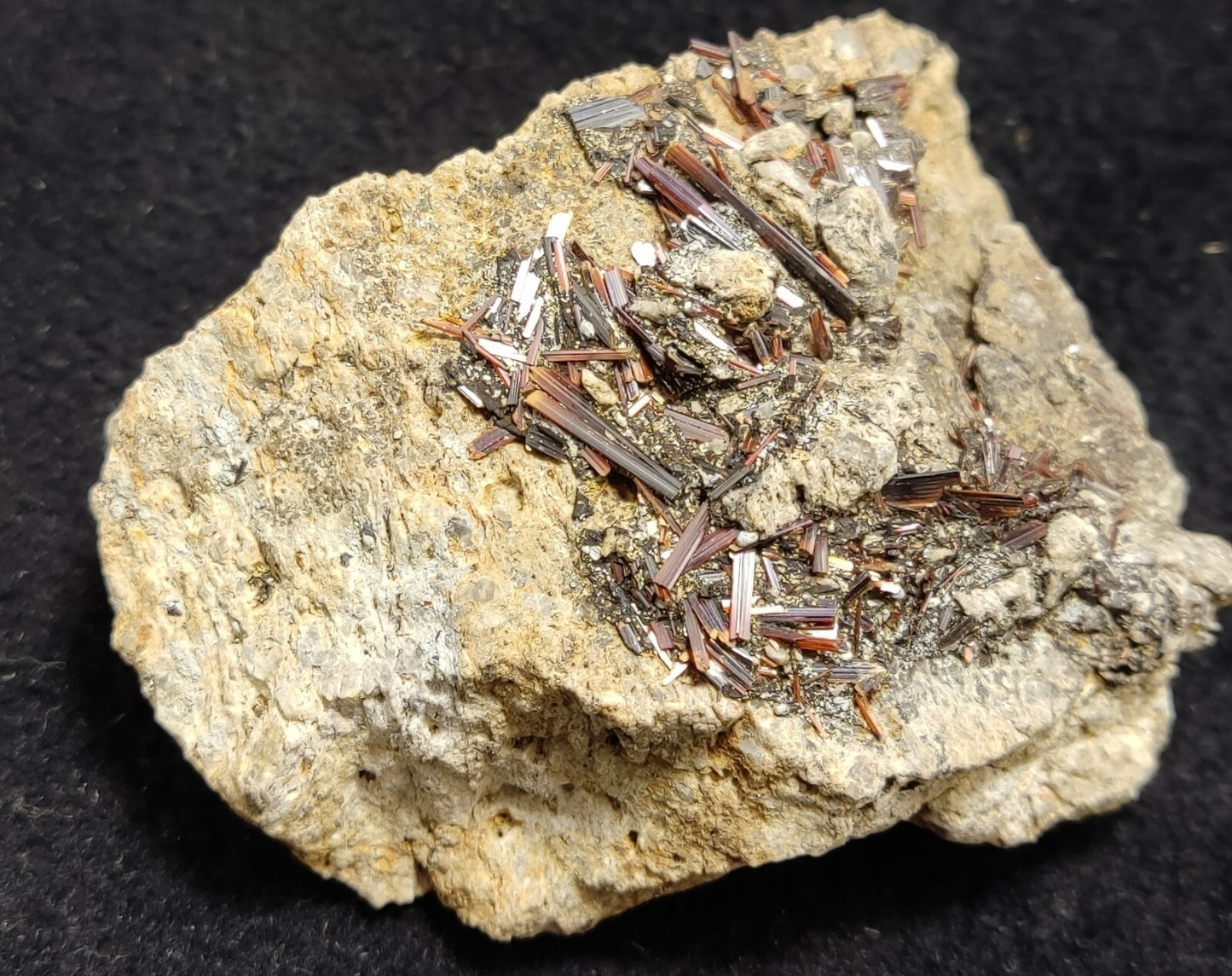 An Aesthetic Natural specimen of rutile crystals on matrix 152 grams
