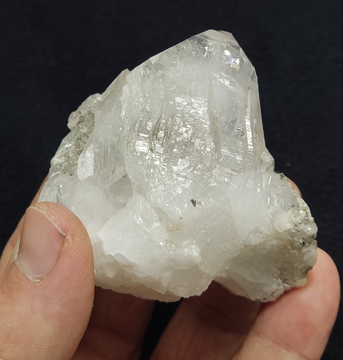 An Aesthetic terminated specimen of Quartz with mica 210 grams