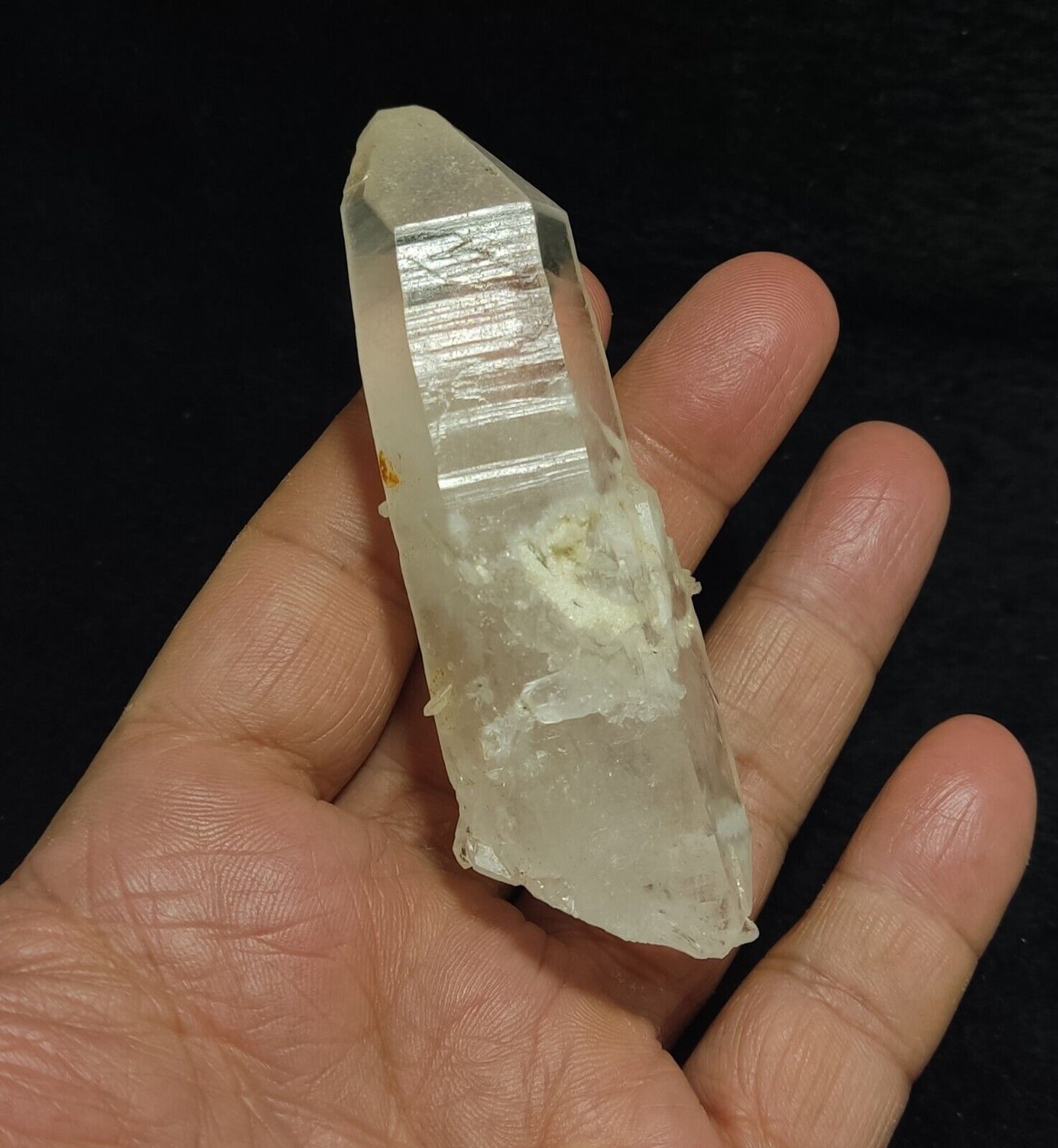 Aesthetic terminated specimen of Quartz crystal with Rutiles Inclusions 84 grams