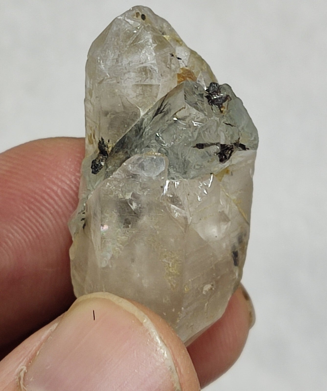 An Aesthetic Naturally terminated specimen of quartz and aquamarine 15 grams