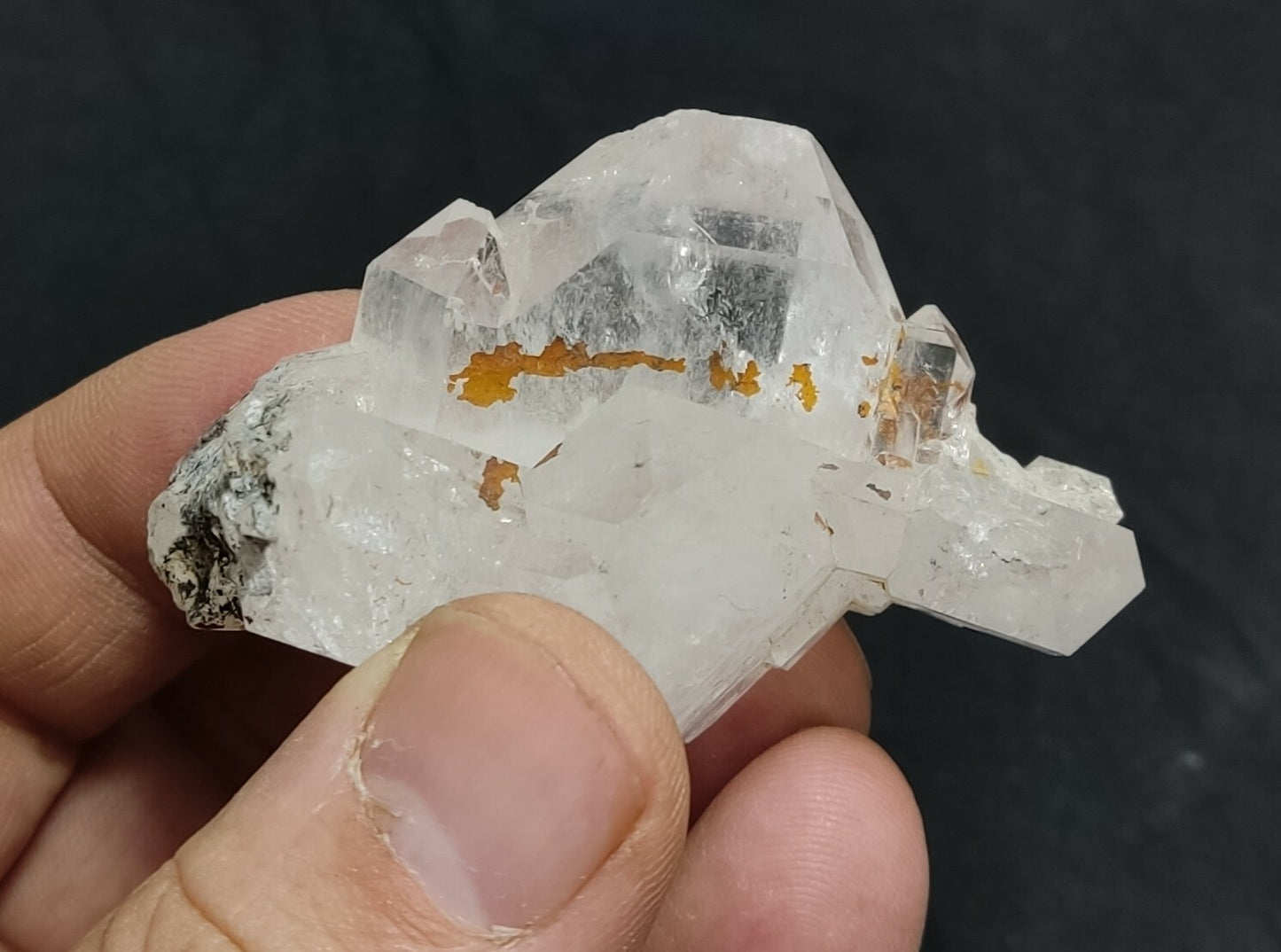 An amazing specimen of terminated faden Quartz crystal 65 grams