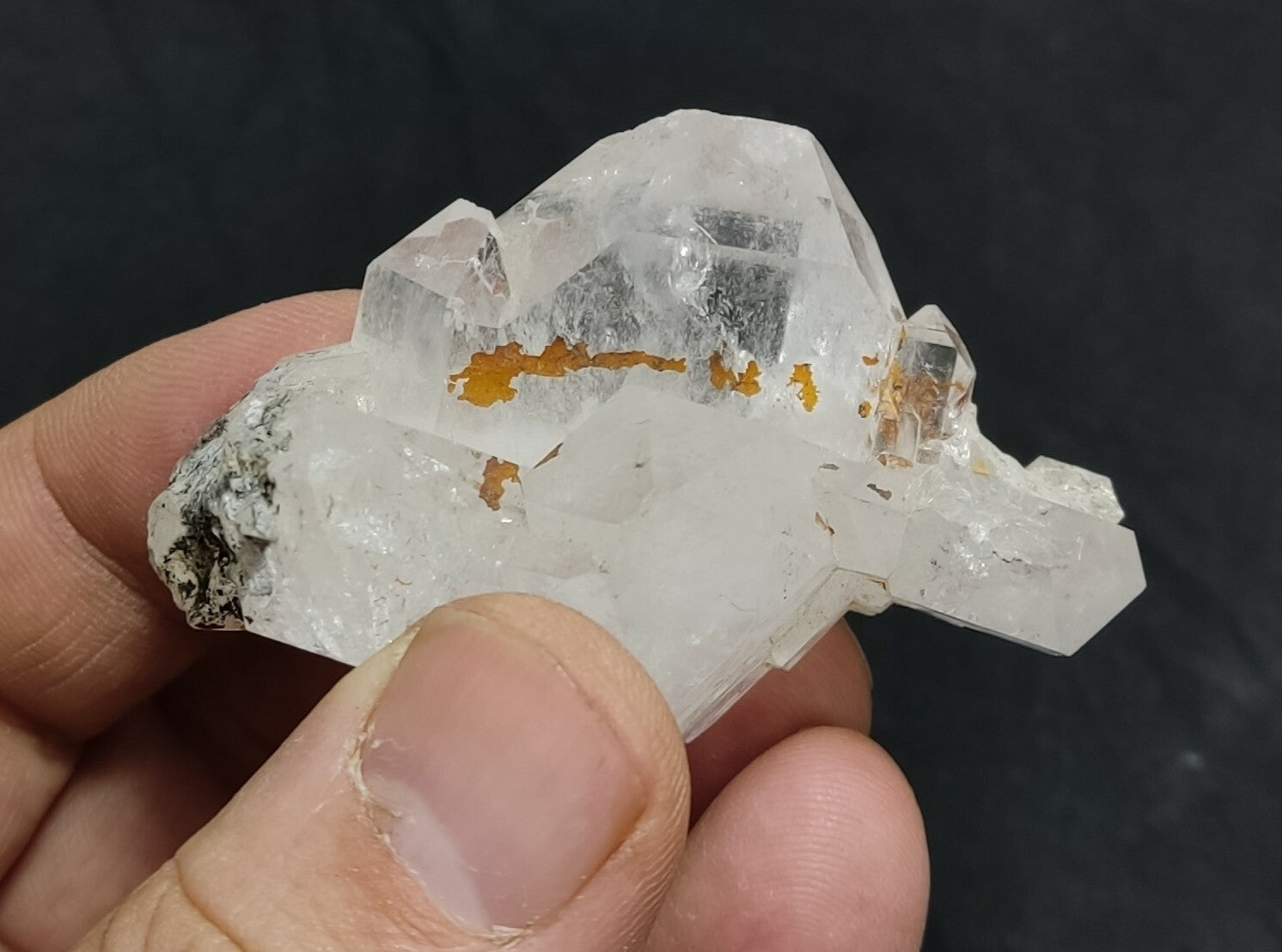 An amazing specimen of terminated faden Quartz crystal 65 grams