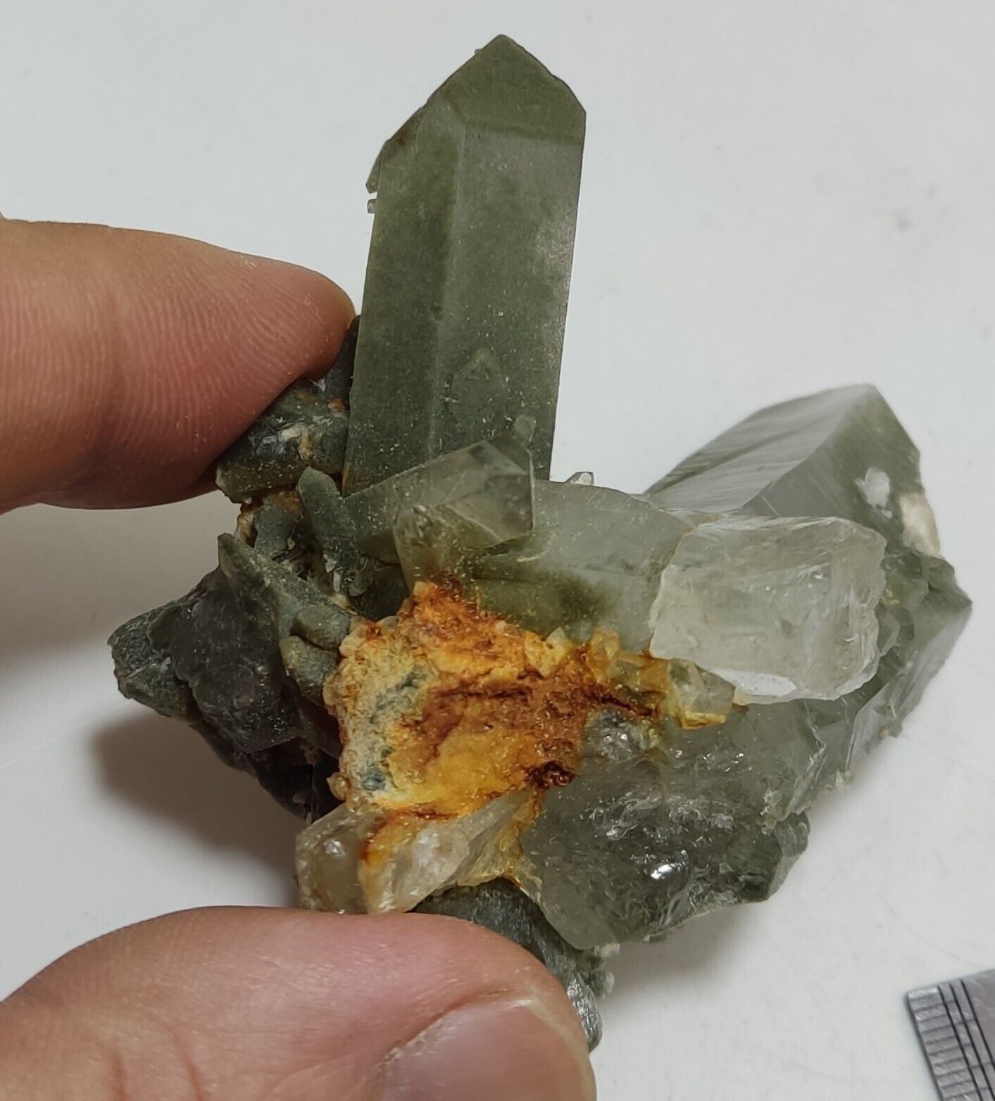 An Aesthetic Natural terminated chlorite Quartz specimen 90 grams