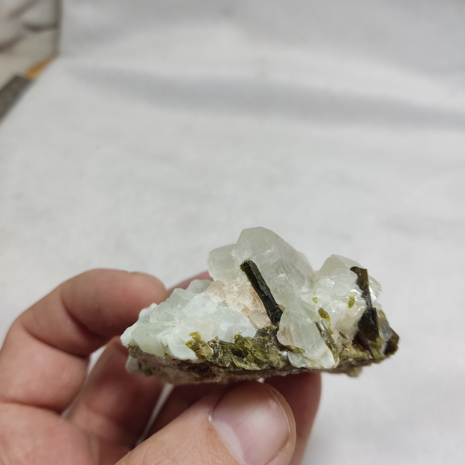 An amazing specimen of Adularia/feldspar with epidote 116 grams