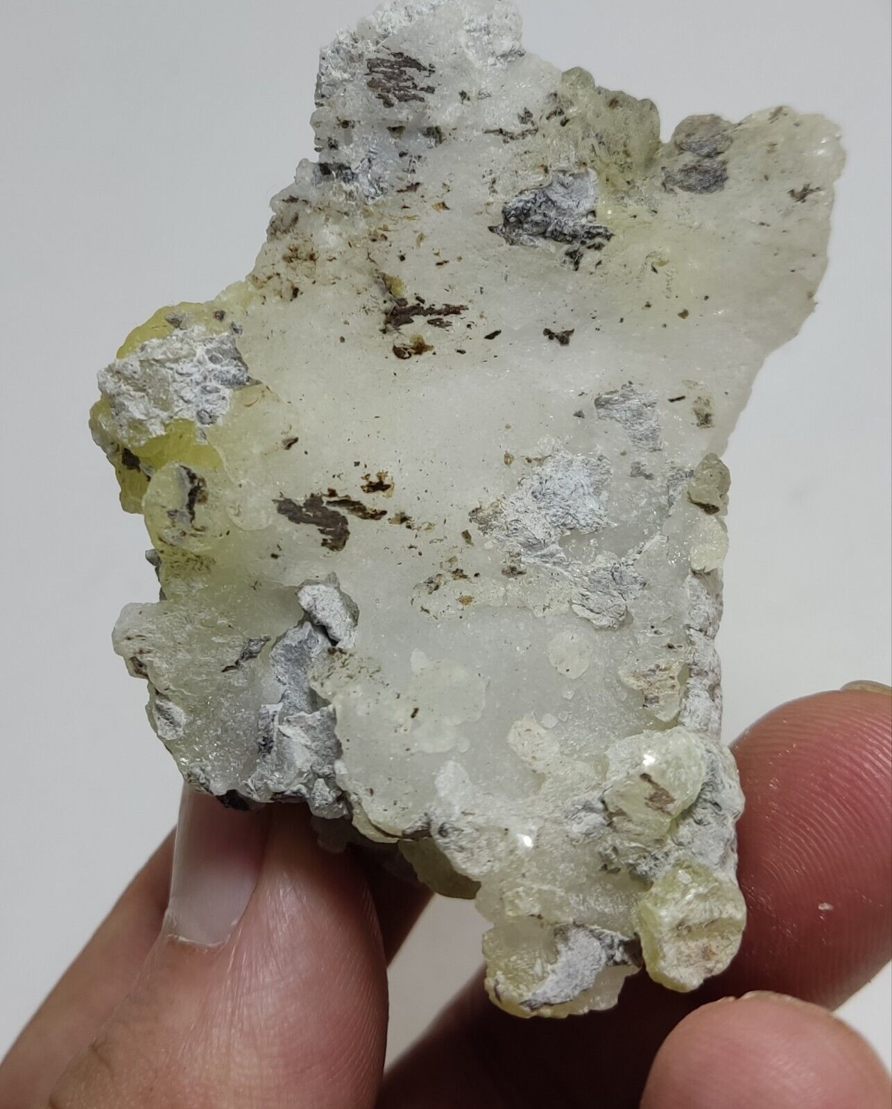 An Aesthetic Natural specimen of brucite with chromite 56 grams