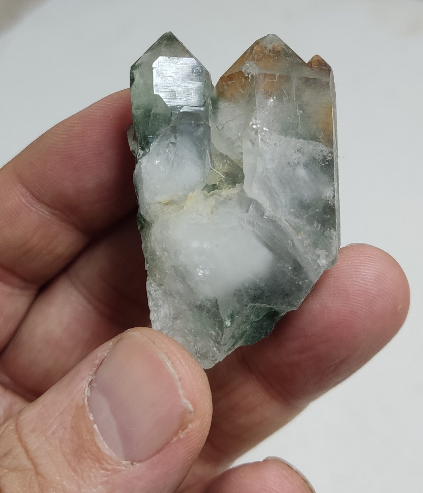An Aesthetic Natural beautifully terminated Chlorite Quartz cluster 44 grams