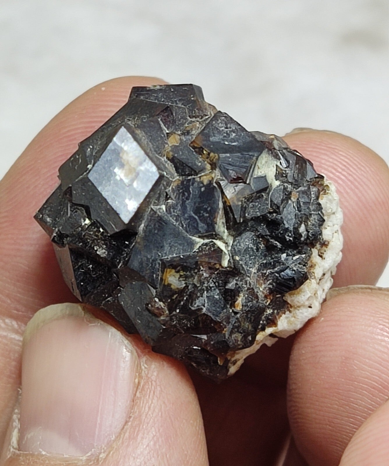 An Aesthetic specimen of andradite garnets on matrix 18 grams