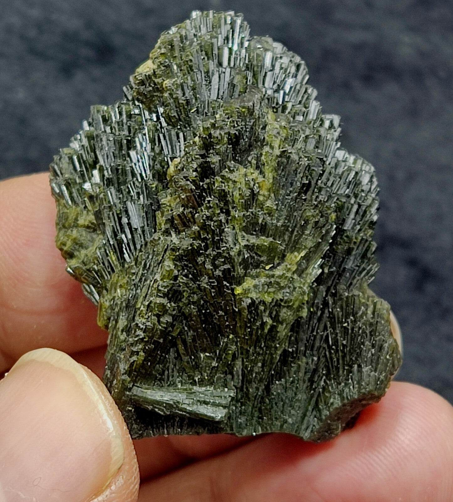 Single natural Epidote Crystal spray formations 39 grams