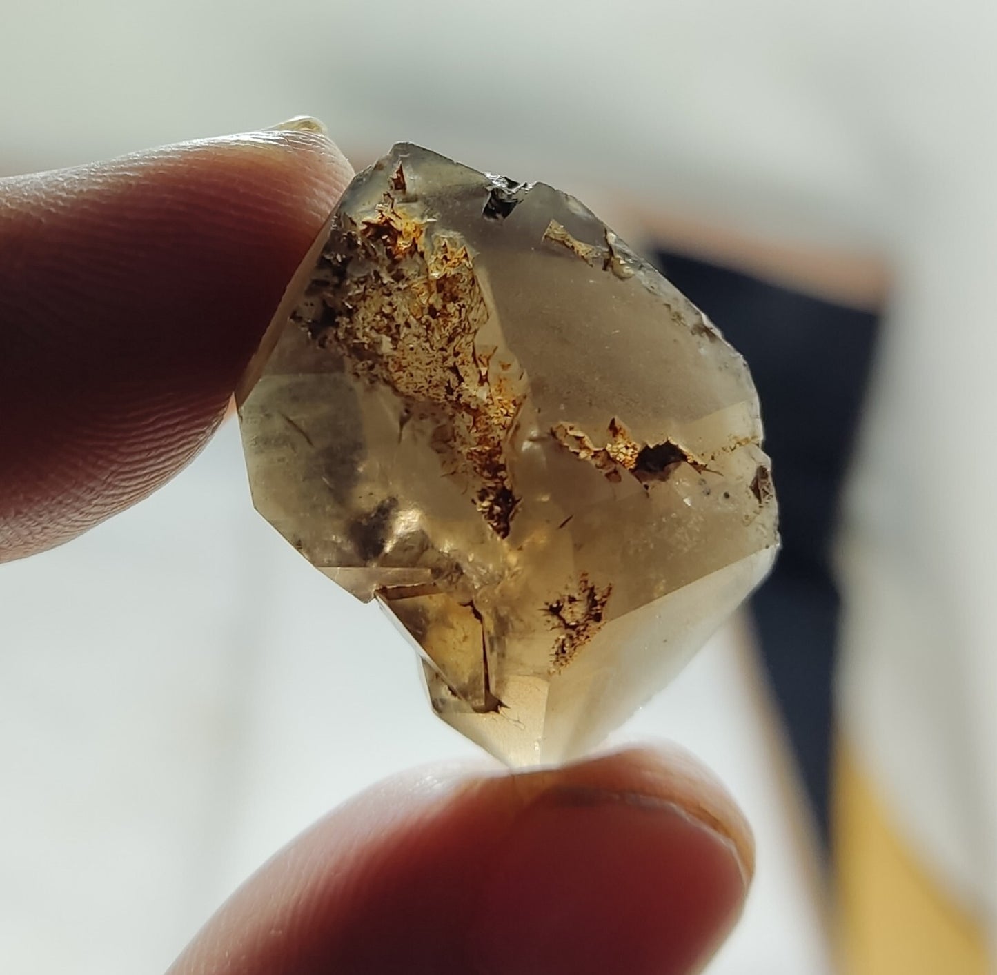 An Aesthetic double terminated smoky quartz crystal 14 grams