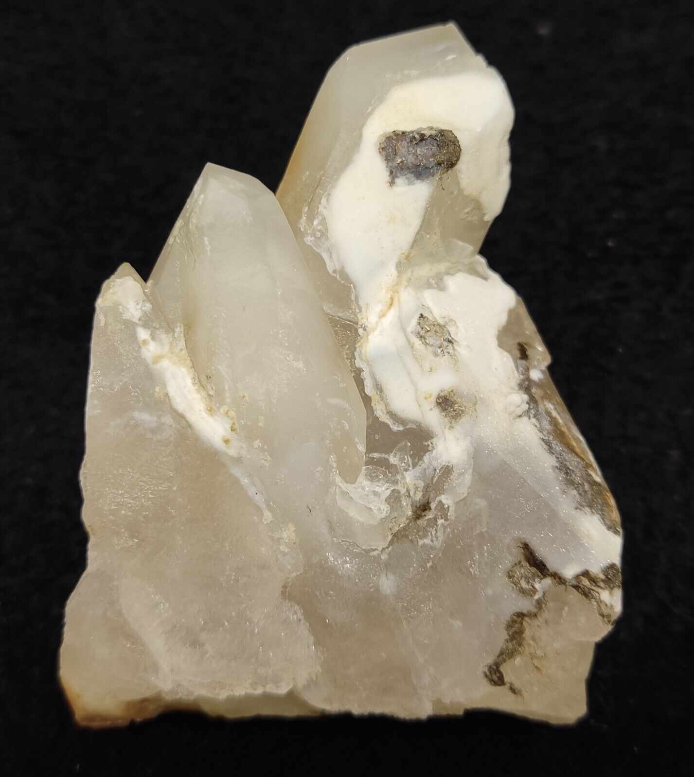70 grams natural quartz crystal specimen with amphibole inclusions