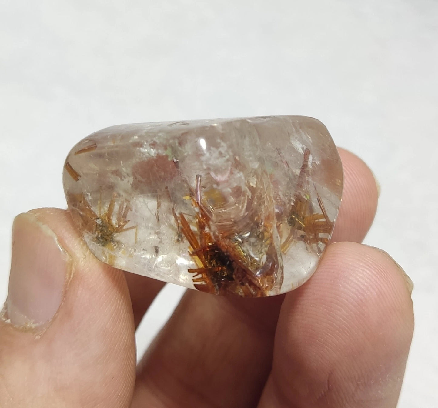 Rutiles quartz polished tumble 140 carats