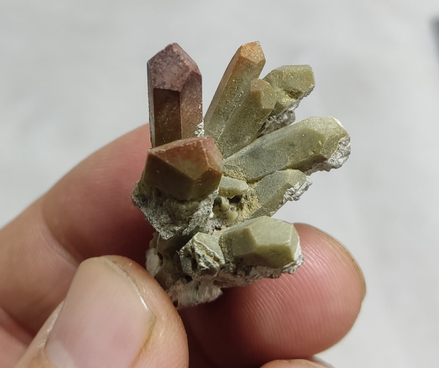 An Aesthetic terminated chlorite Quartz specimen with brookite 11 grams