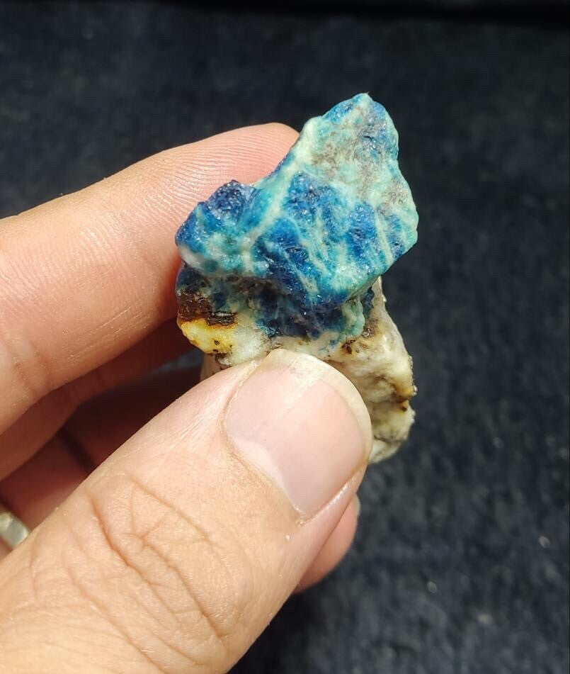 Blue Fluorescent Lazurite In Matrix 48 Grams