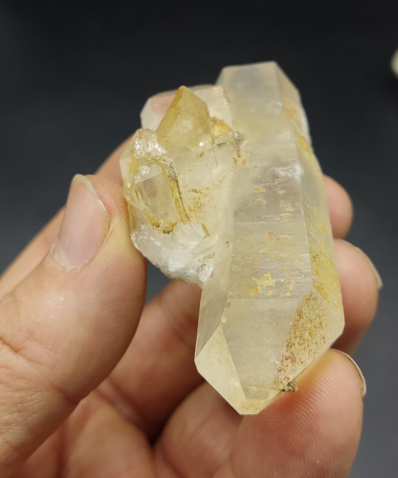 An Aesthetic gemmy double terminated Quartz crystal 68 grams
