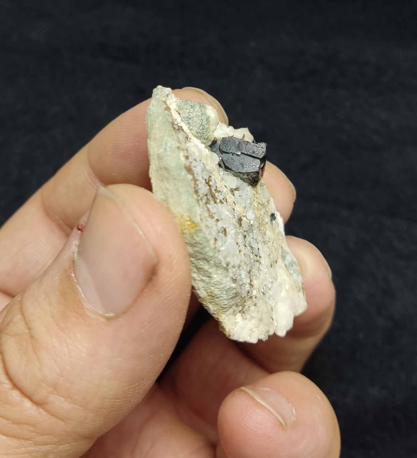 An amazing crystal specimen of dark brown Vesuvianite on matrix 27 grams