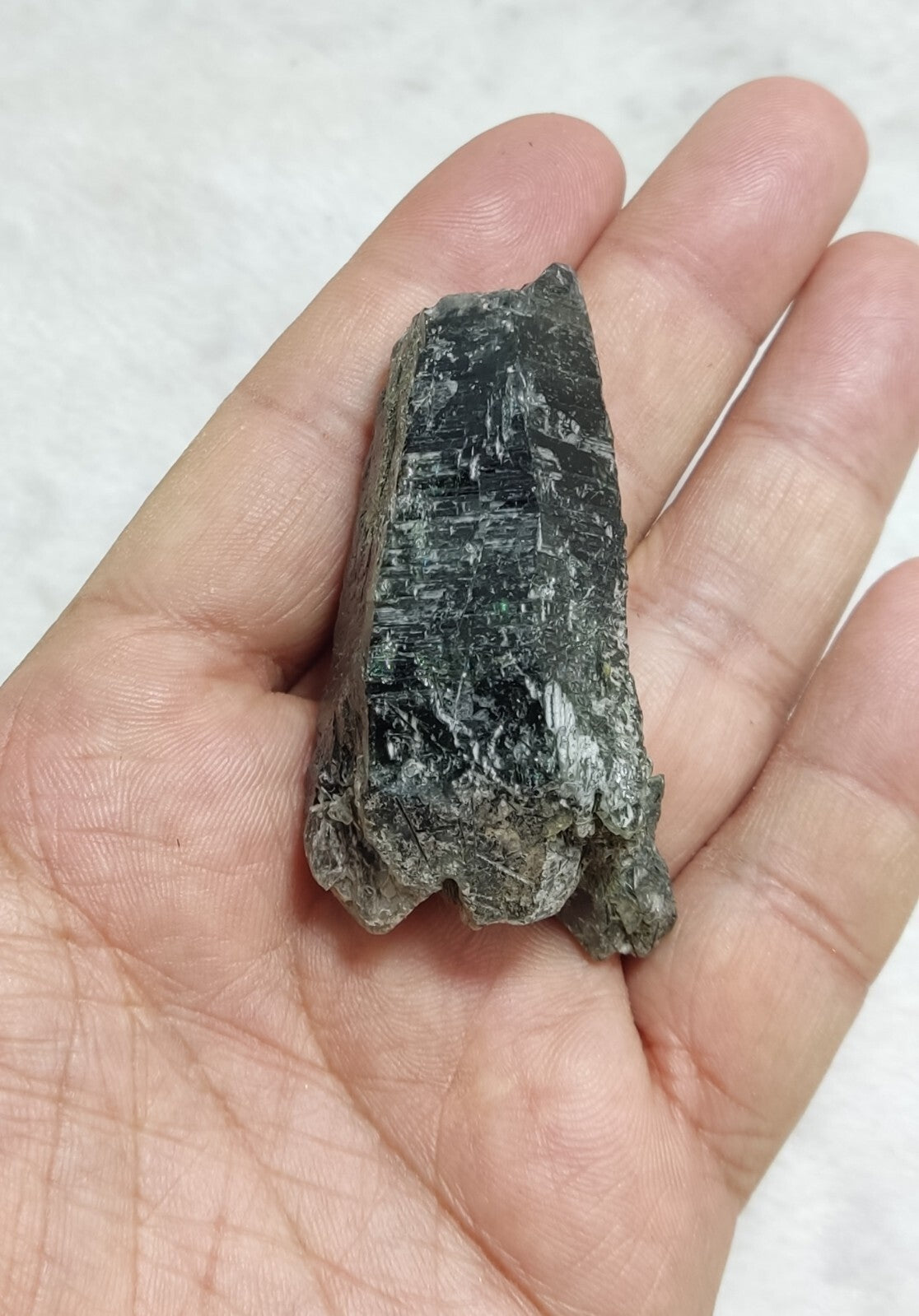 An Aesthetic Natural terminated Chlorite Quartz crystal specimen 66 grams