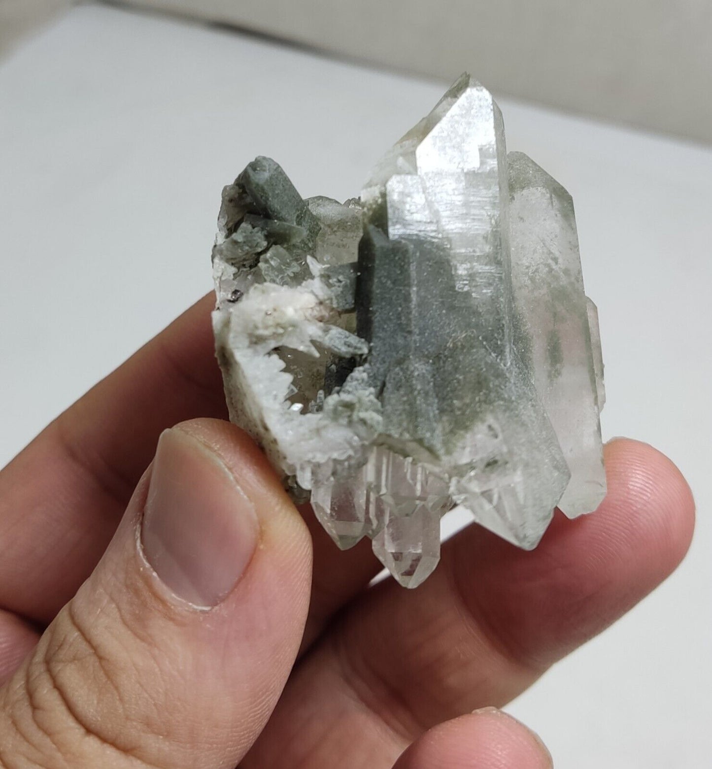 An Aesthetic Natural beautifully terminated Chlorite Quartz specimen 55 grams