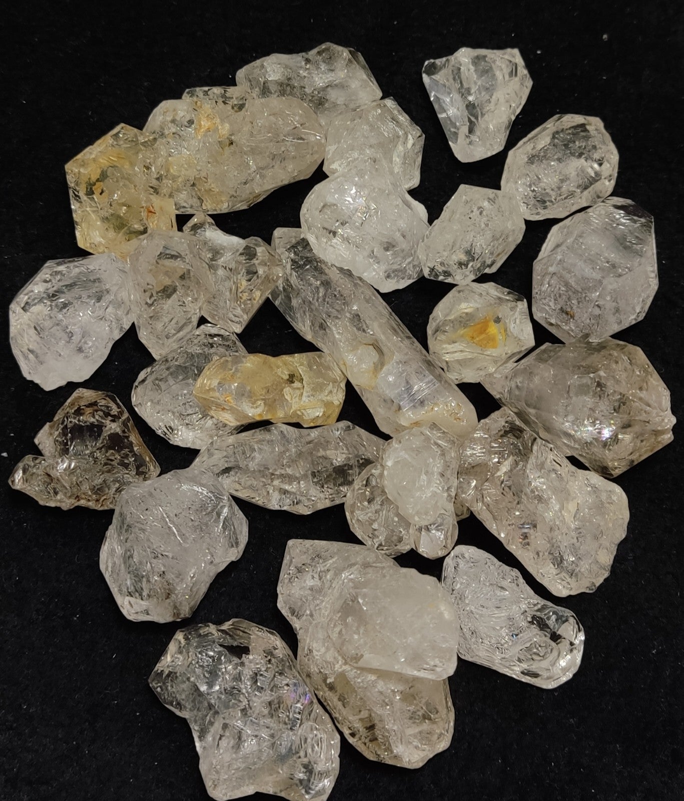 240 grams lot of diamond quartz carbon included double terminated Herkimer like