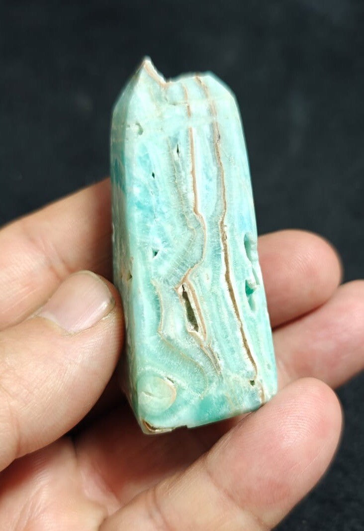 Blue Aragonite Tower 81 Grams.