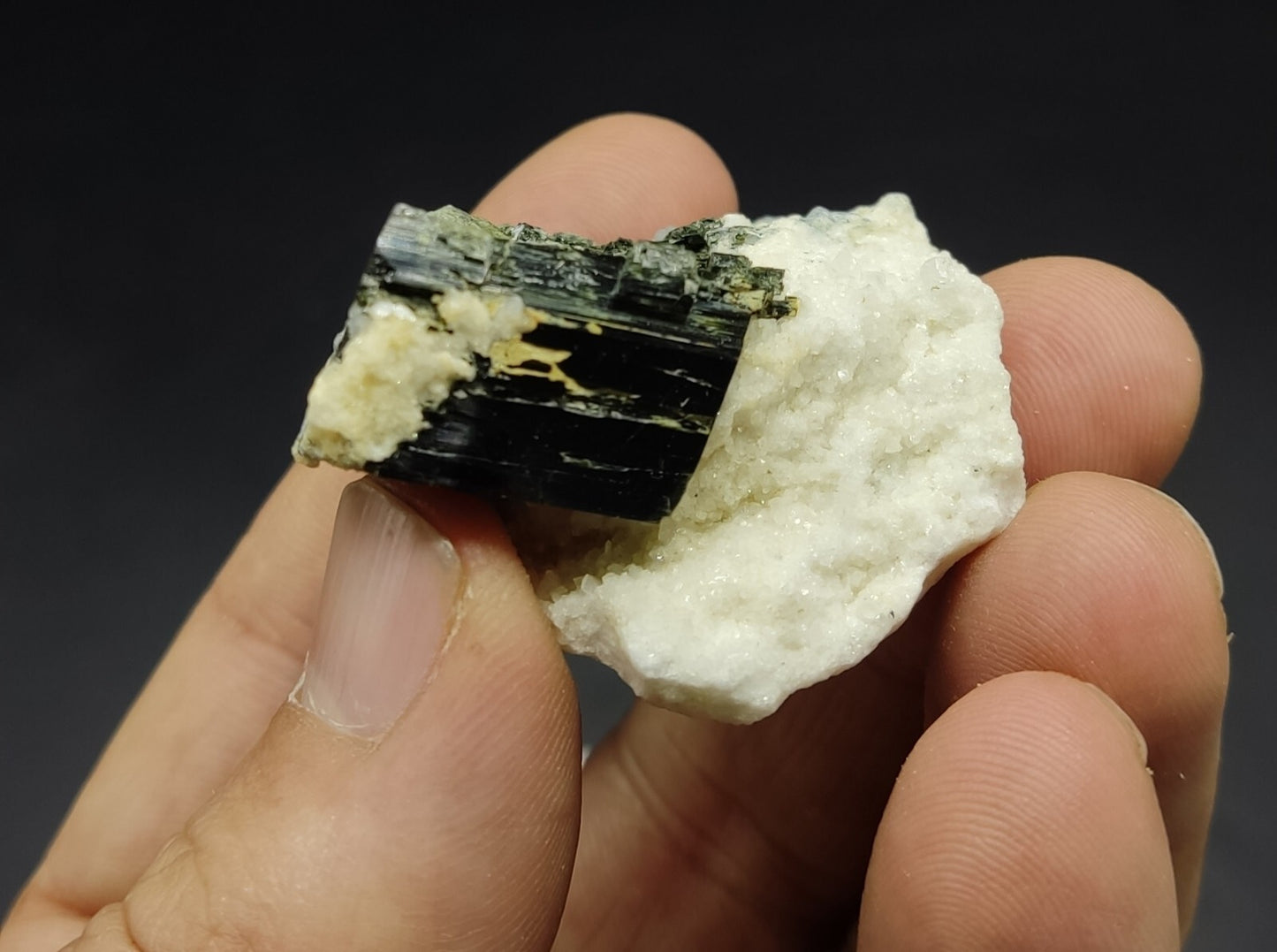 An Aesthetic specimen of epidote in matrix 39 grams