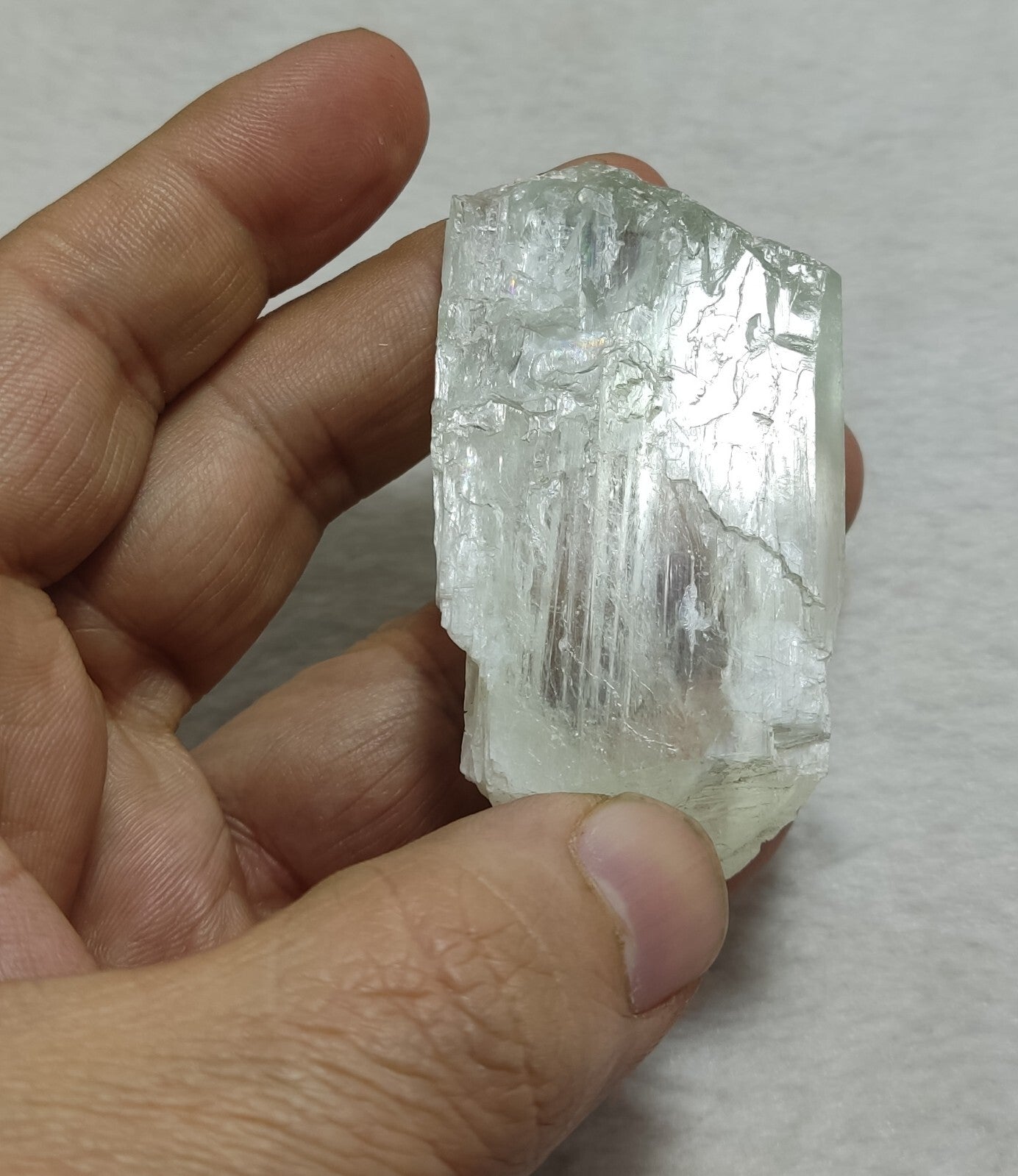 An Aesthetic terminated spodumene floater crystal specimen 75 grams