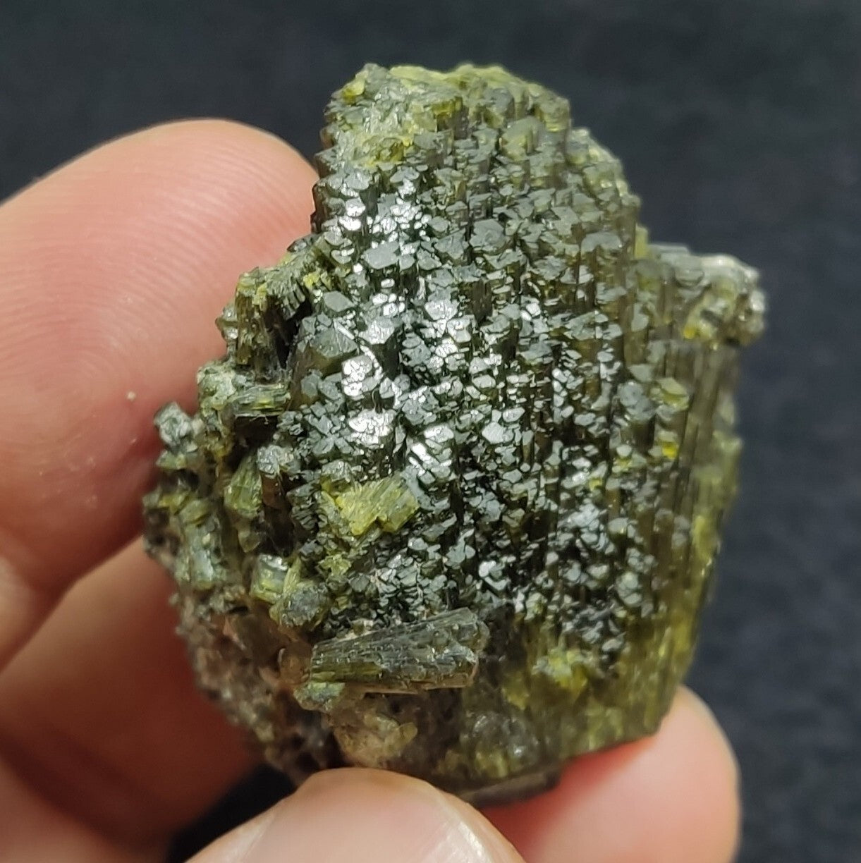 Single natural Epidote Crystal spray formations 54 grams