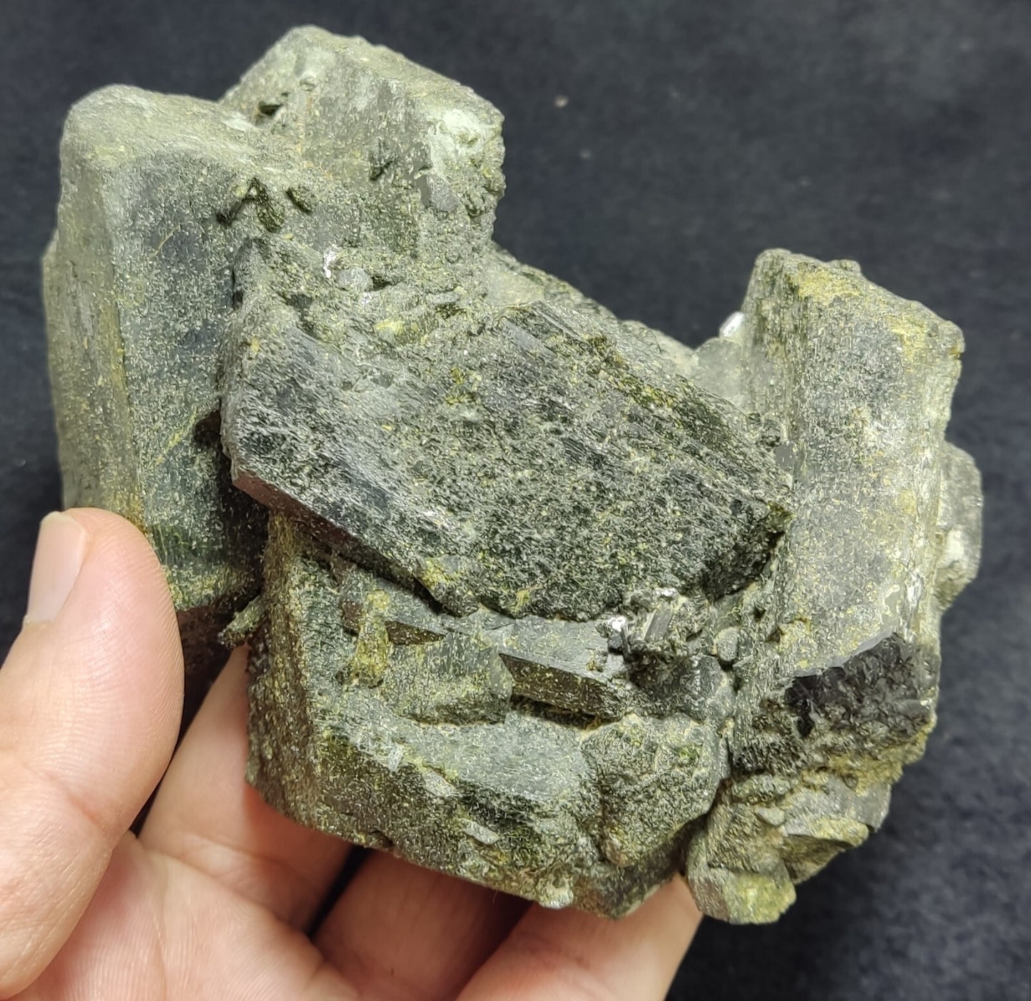 An Aesthetic Natural terminated epidote cluster 957 grams