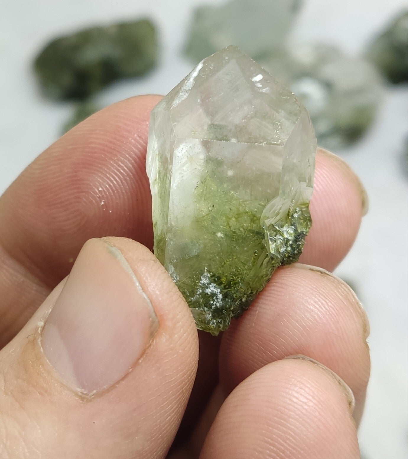 260 grams epidote Quartz crystals