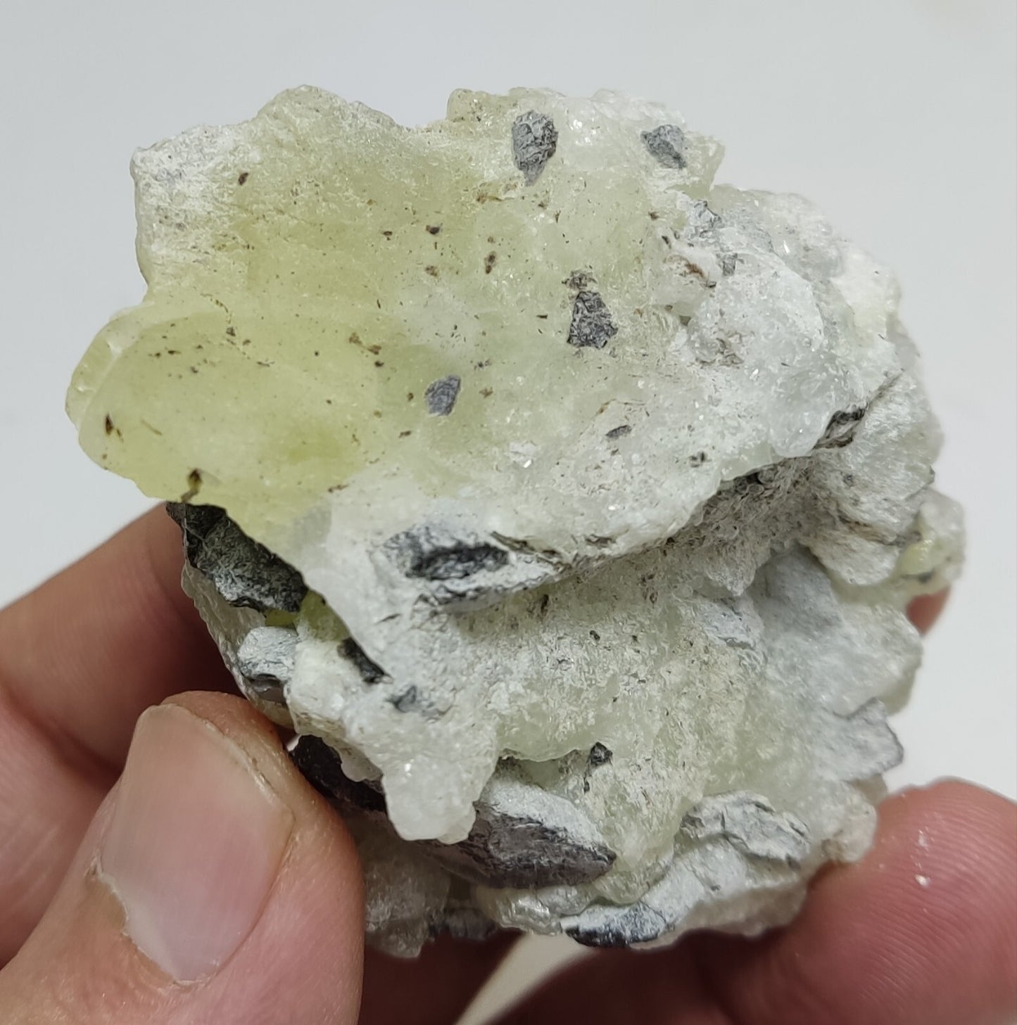 An Aesthetic Natural specimen of brucite with chromite 75 grams