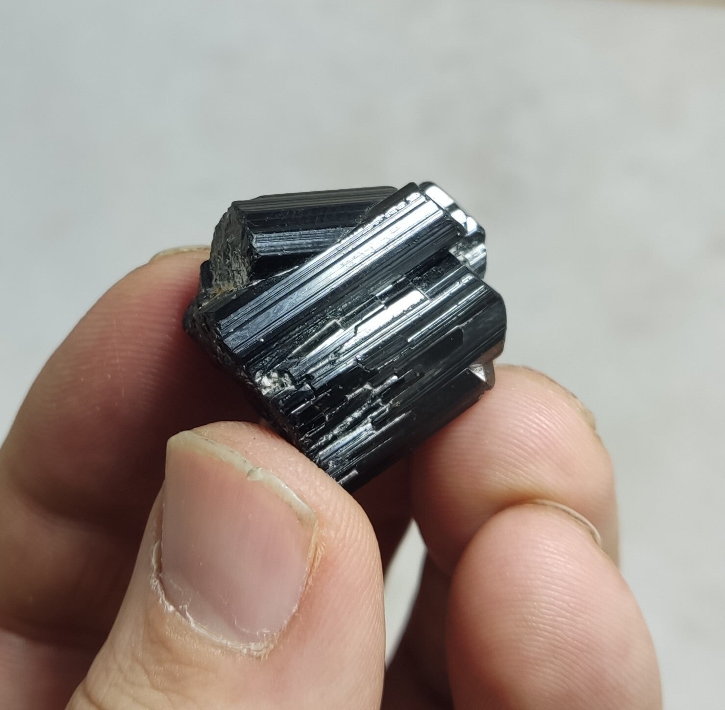 An amazing specimen of black tourmaline cluster 15 grams