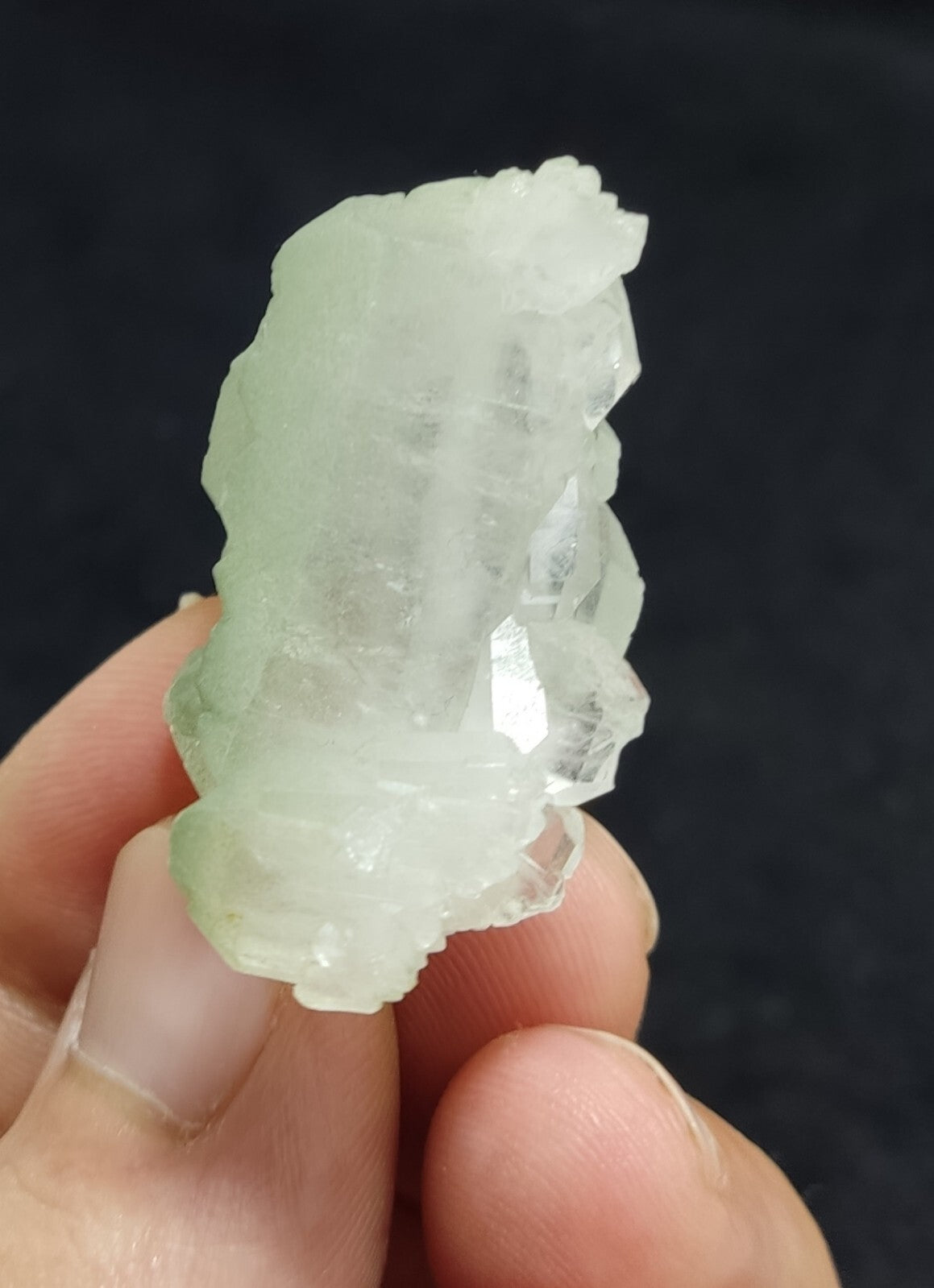 An Aesthetic specimen of Quartz cluster with chlorite spots 17 grams