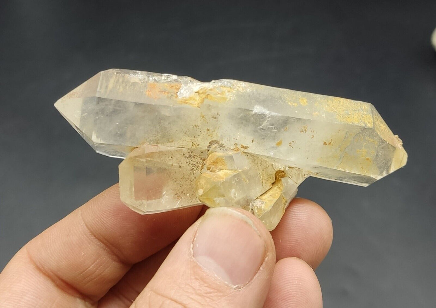 An Aesthetic gemmy double terminated Quartz crystal 68 grams