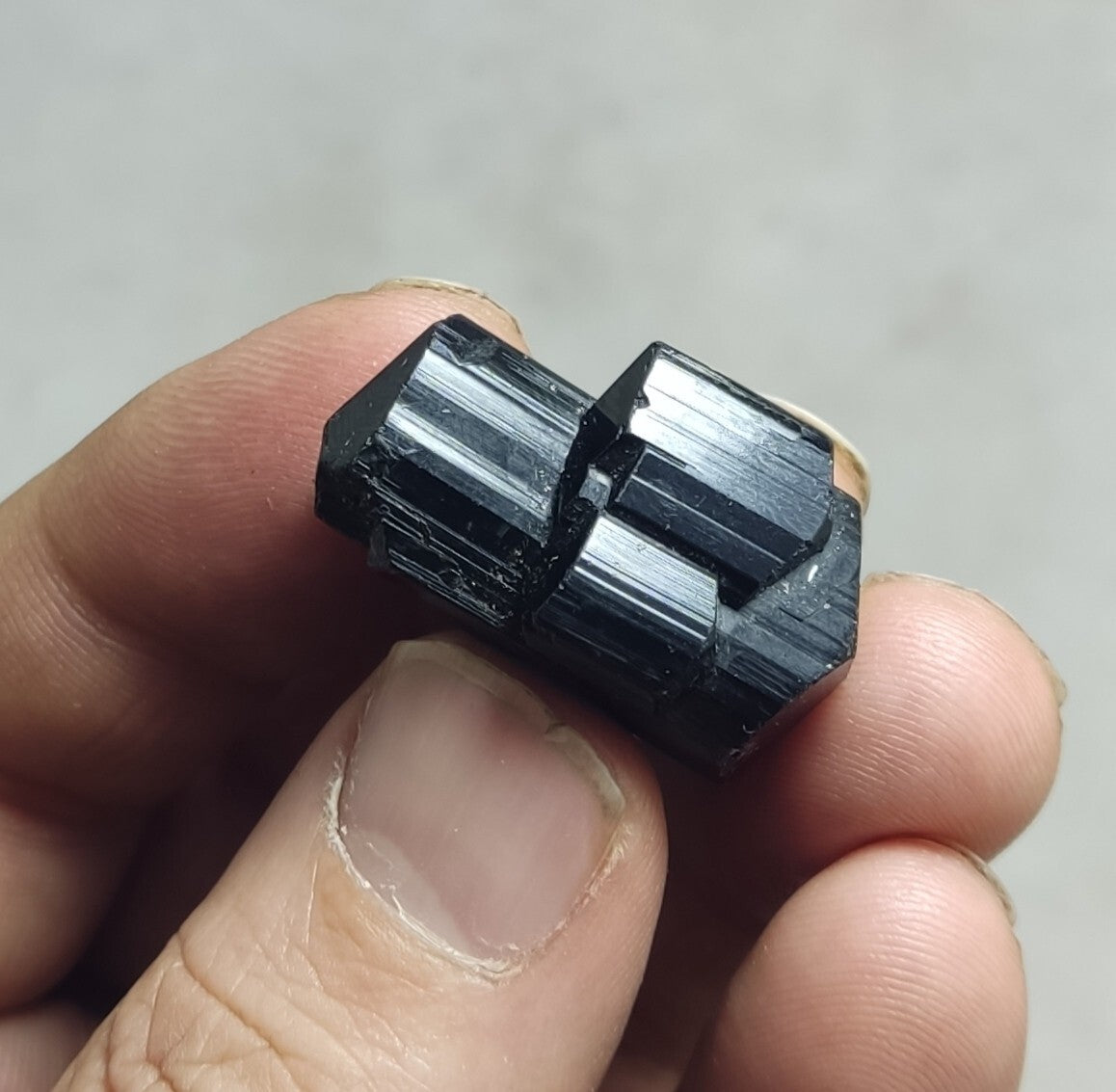 An amazing specimen of black tourmaline crystal 15 grams
