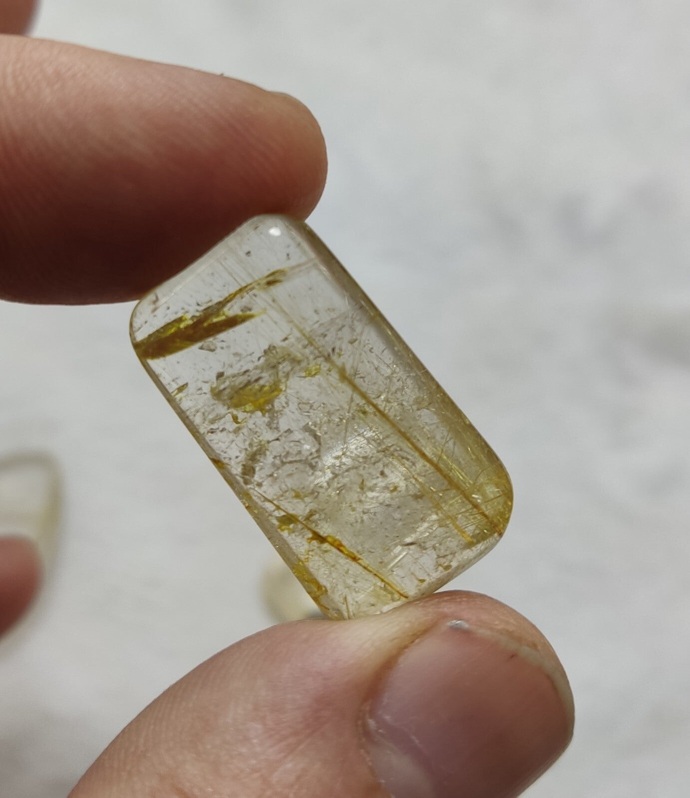 An amazing lot of Rutilated polished quartz tumbles 53 grams