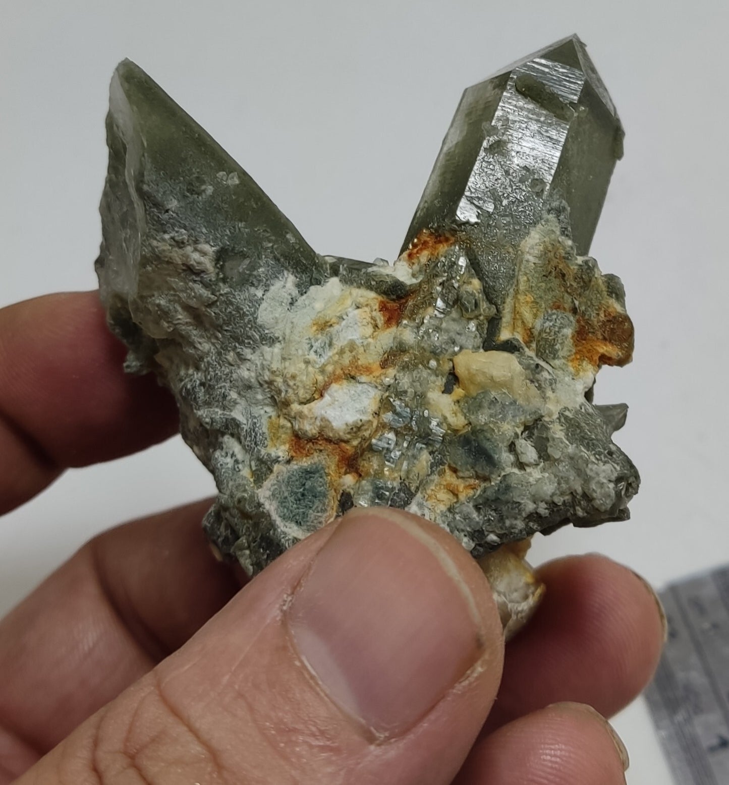 An Aesthetic Natural terminated chlorite Quartz specimen 90 grams