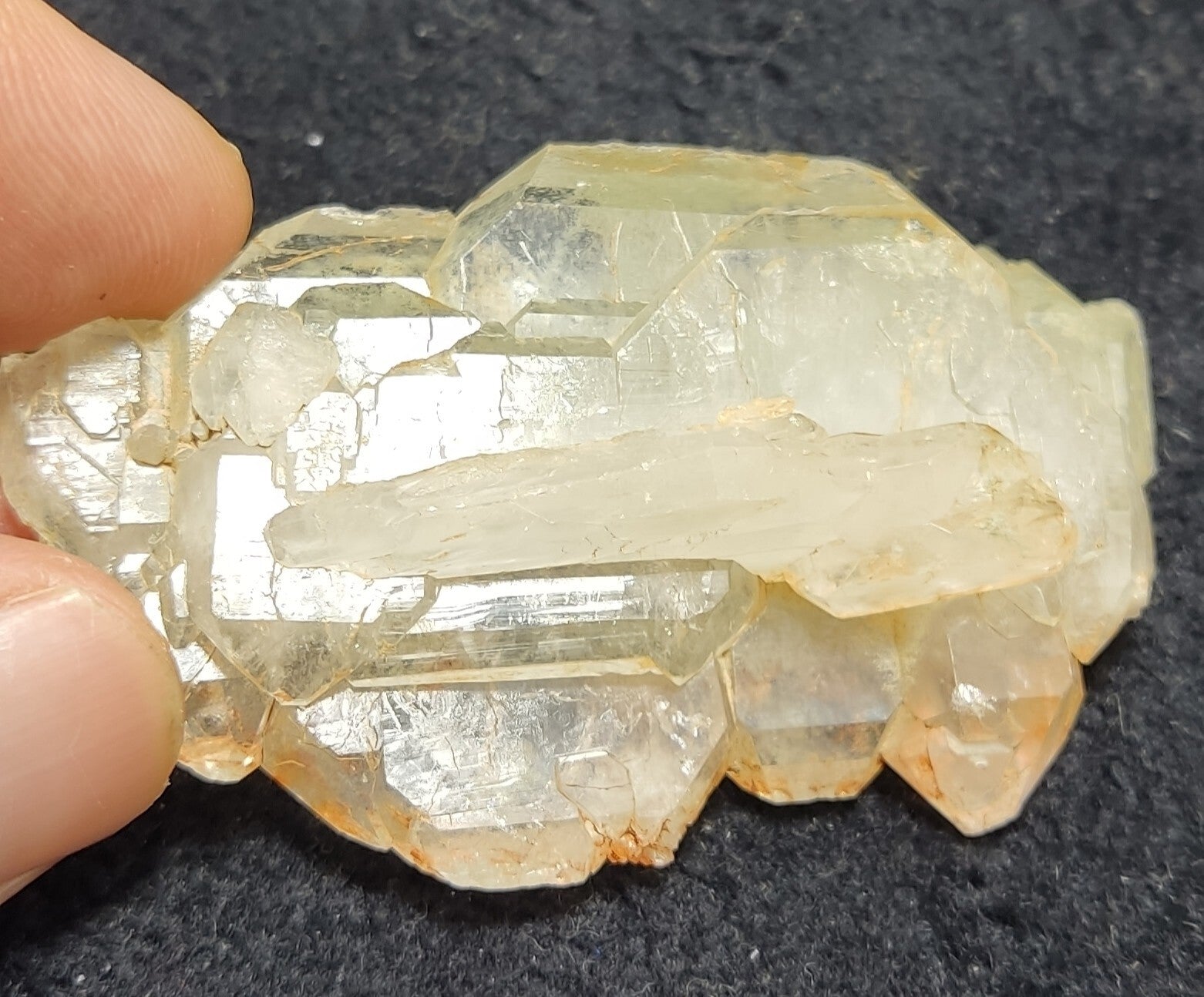 An Aesthetic terminated specimen of Faden Quartz crystal 47 grams