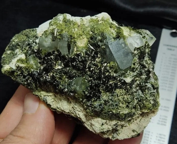 An Aesthetic terminated epidote Quartz specimen 265 grams