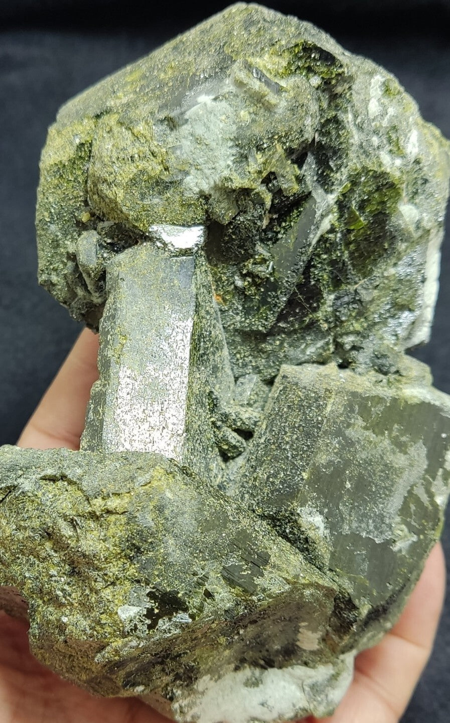 An Aesthetic Natural terminated epidote cluster 957 grams