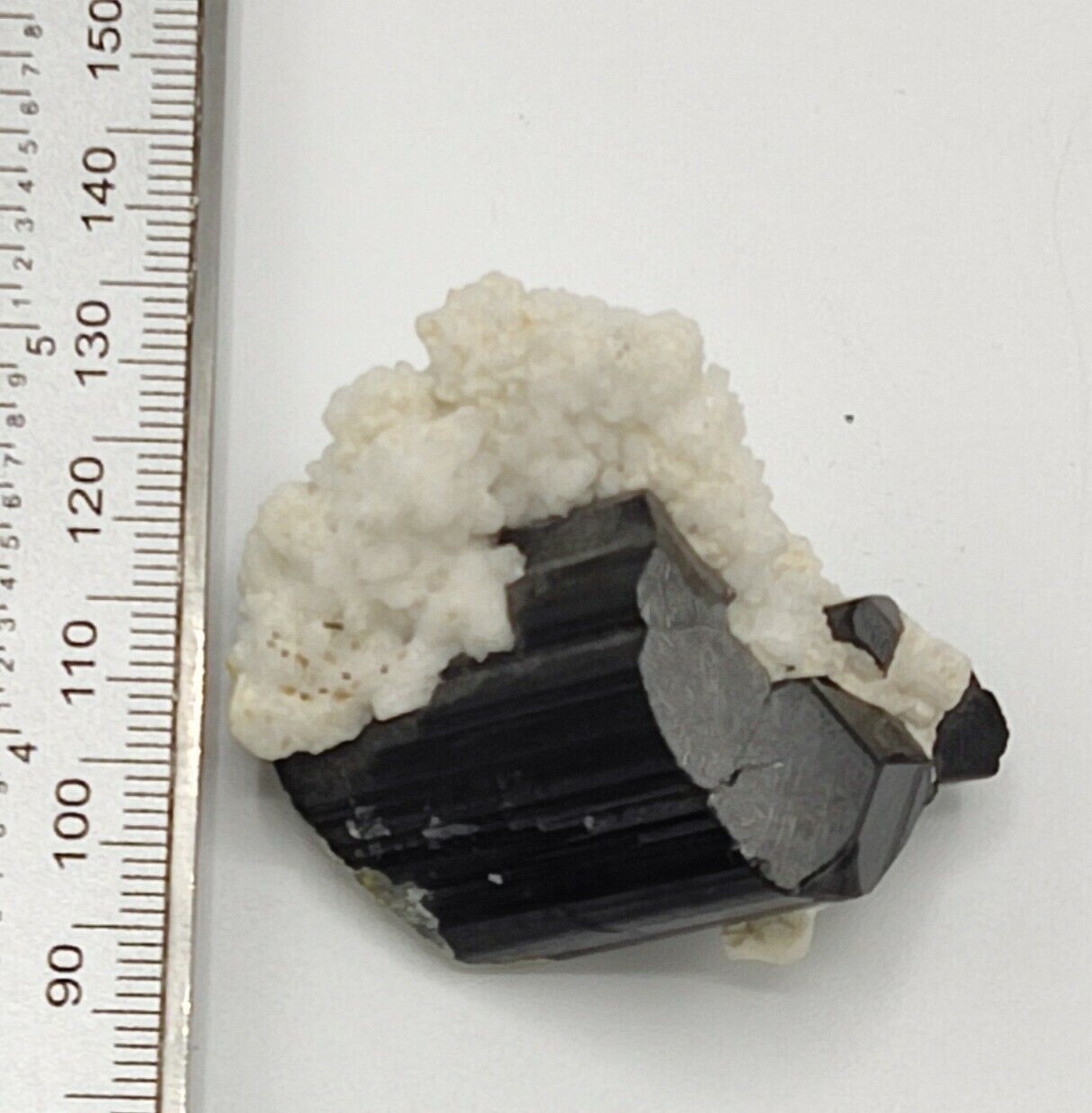 An Aesthetic Natural black Tourmaline specimen with albite 41 grams