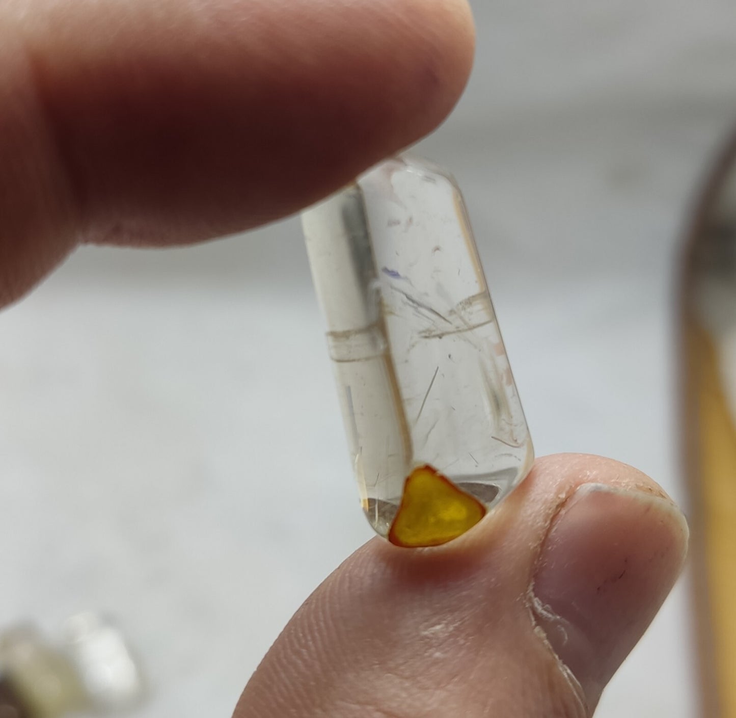 An amazing lot of Rutilated polished quartz tumbles 44 grams