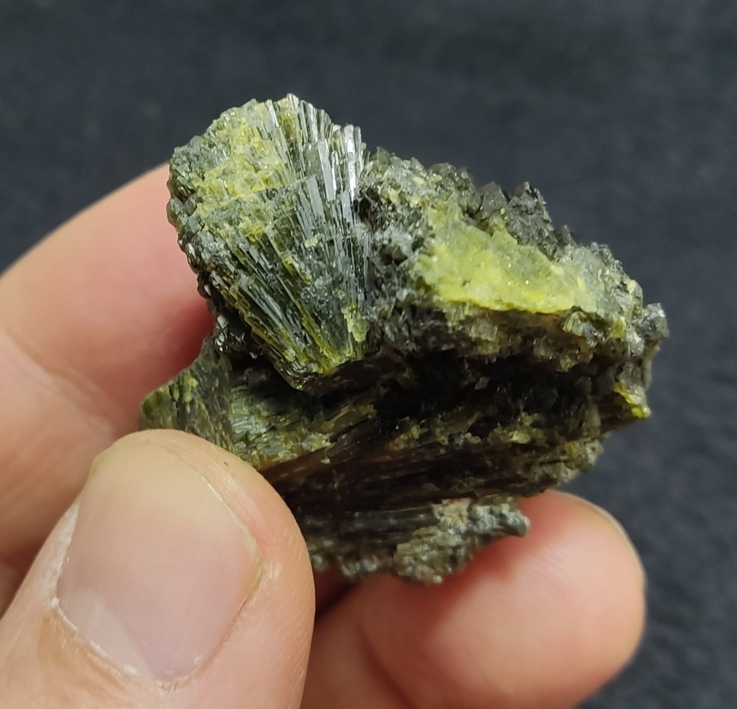 Single natural Epidote Crystal spray formations 54 grams